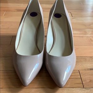 WORN ONCE Nine West nude 1 1/2” heels